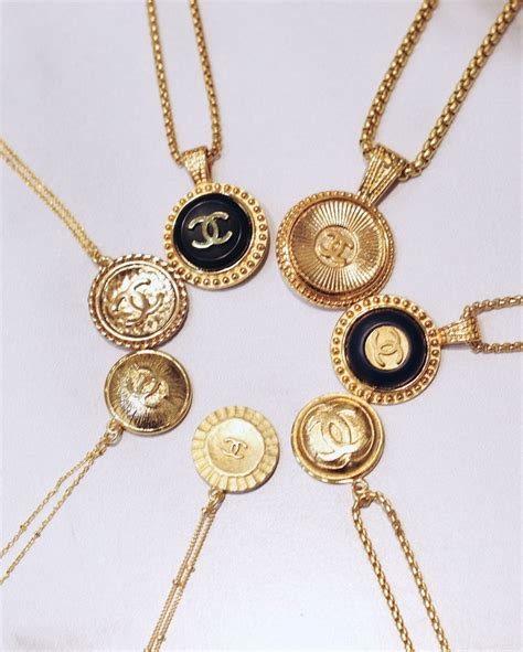 where to buy vintage chanel buttons|vintage chanel button necklace.